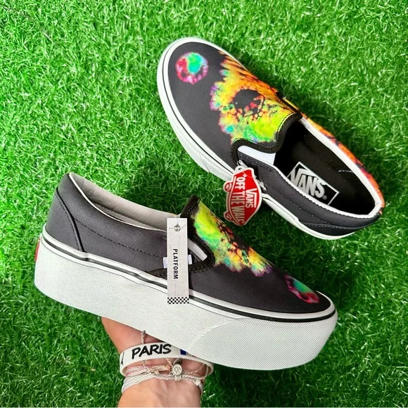 Vans Classic Slip On Paradoxical Black PLATFORM - Picture 1 of 7